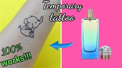 how to put a fake tattoo on yourself with perfume|make your own temporary tattoo.